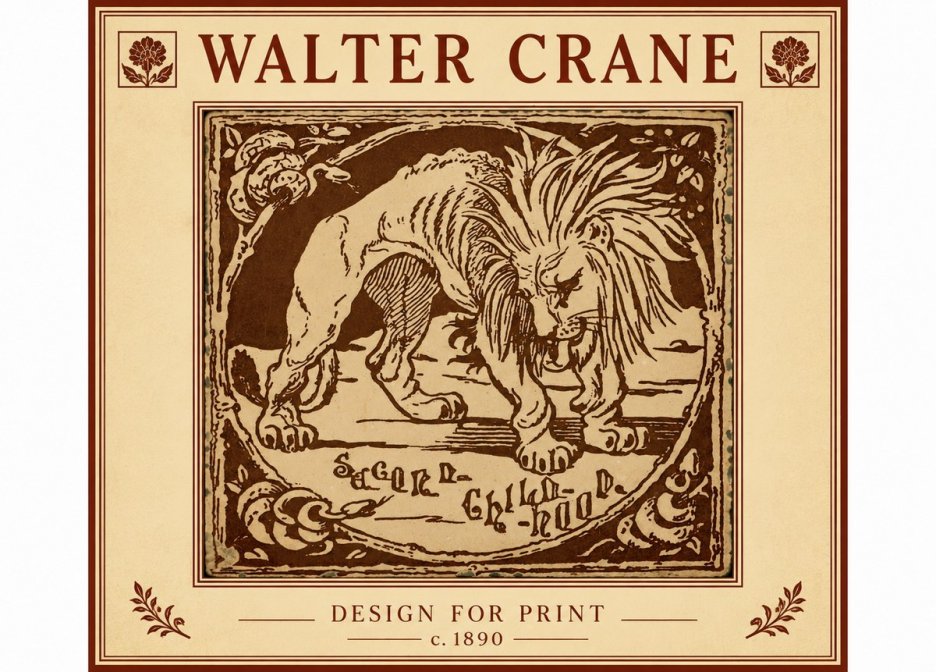 Walter Crane Sacred Childhood No6 - Affiche