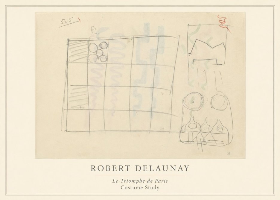 Robert Delaunay Le Triomphe De Paris - Costume Study No4 - Affiche