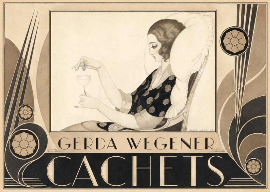 Gerda Wegener Cachets No6 - Affiche