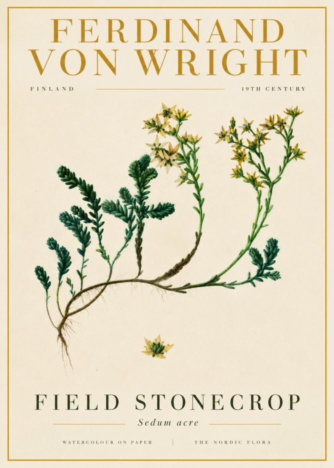 Ferdinand von Wright Botanical Study No6 - Affiche