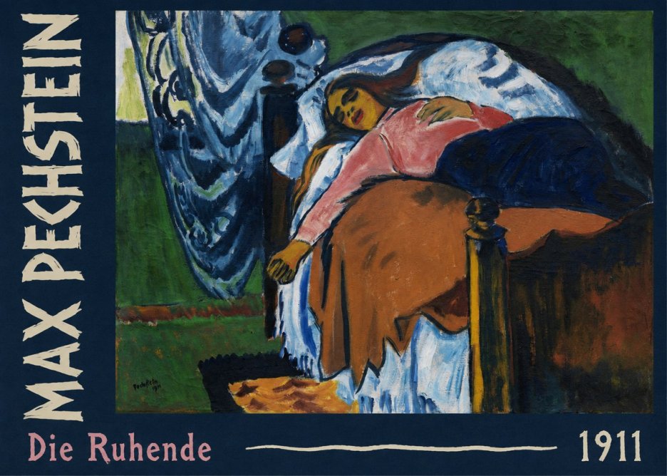 Max Pechstein Die Ruhende No2 - Affiche