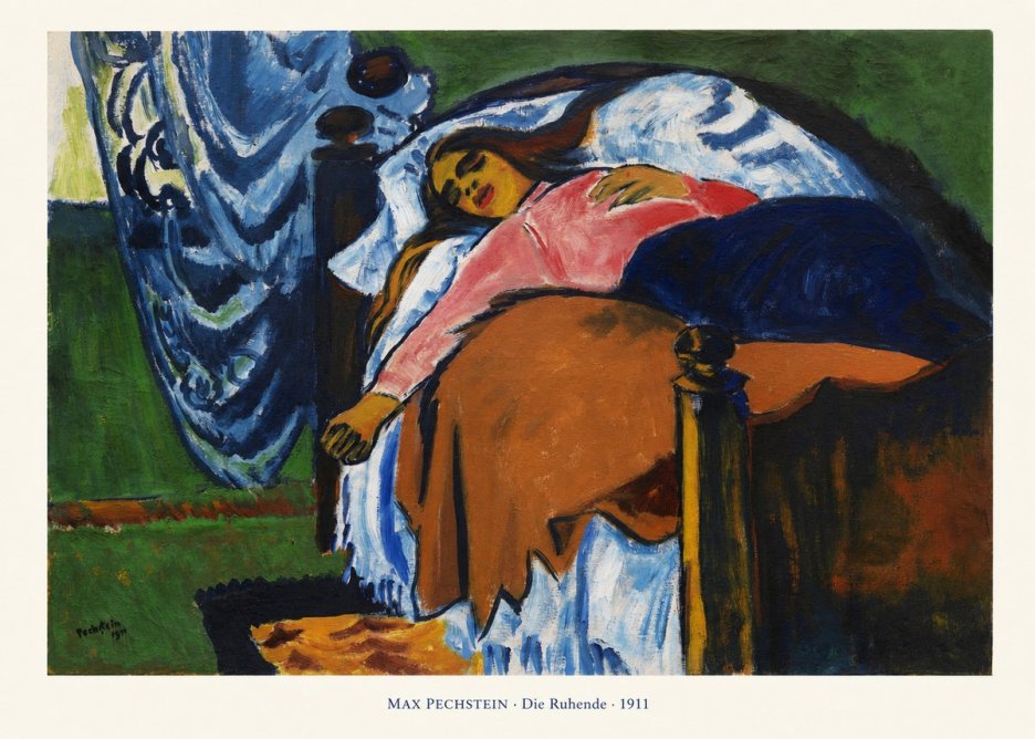 Max Pechstein Die Ruhende No6 - Affiche