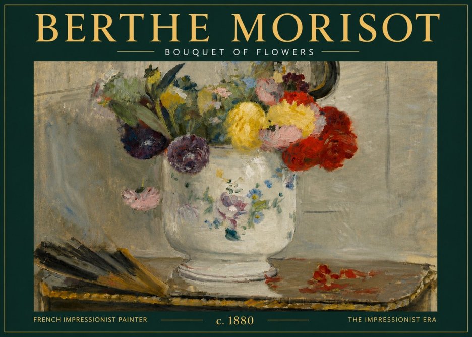 Berthe Morisot Bouquet of Flowers No6 - Affiche