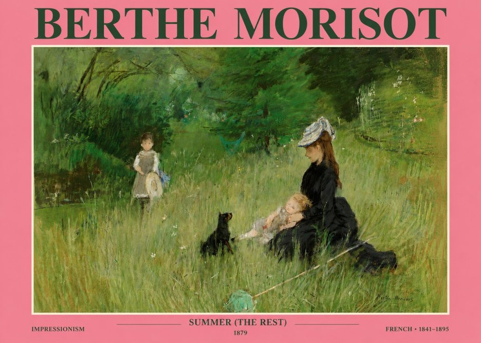 Berthe Morisot Summer (the Rest) No3 - Affiche
