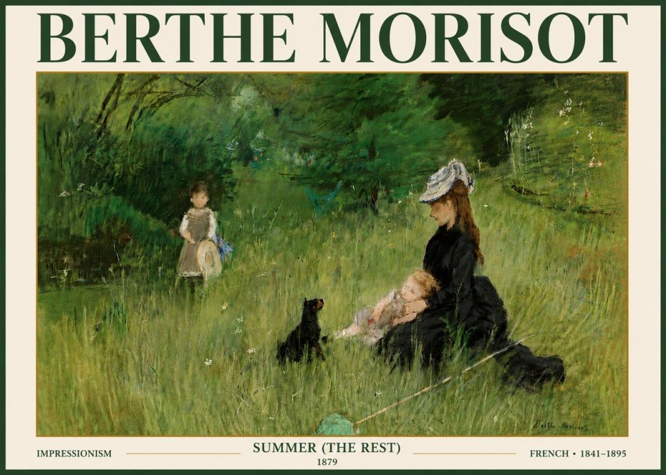 Berthe Morisot Summer (the Rest) No5 - Affiche