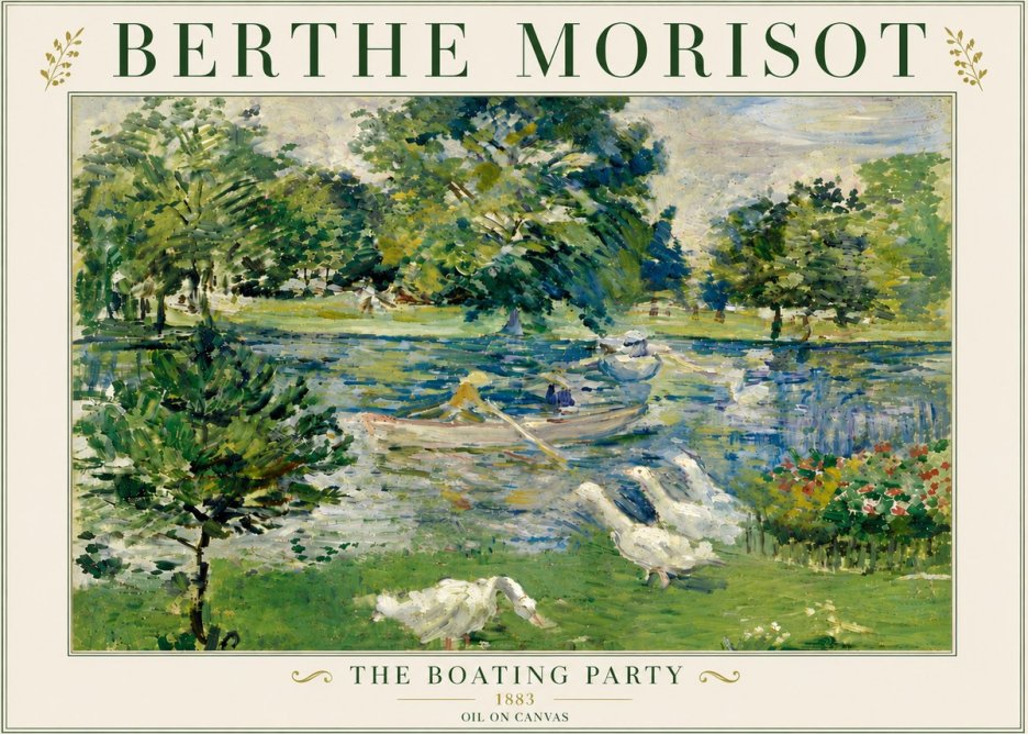 Berthe Morisot The Boating Party No6 - Affiche