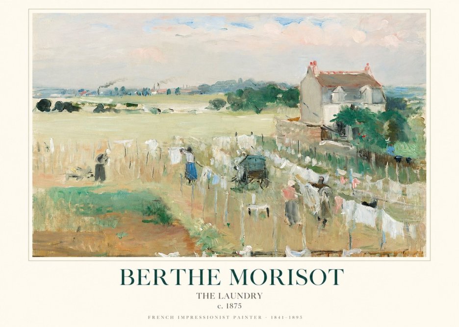 Berthe Morisot The Laundry No1 - Affiche