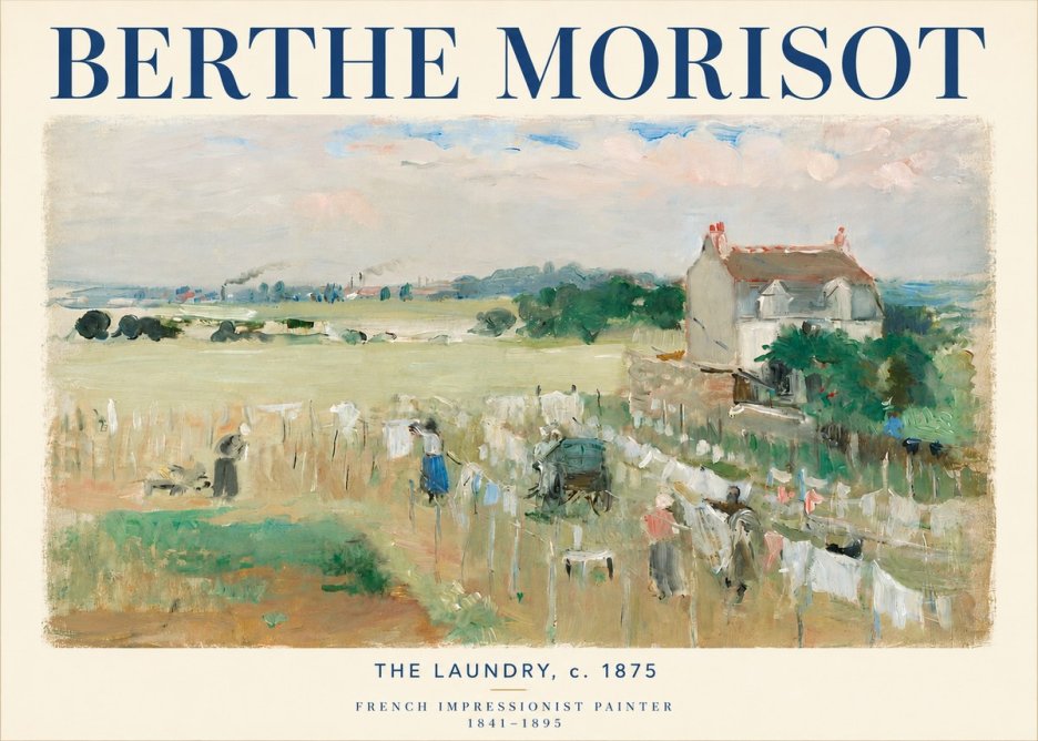 Berthe Morisot The Laundry No5 - Affiche