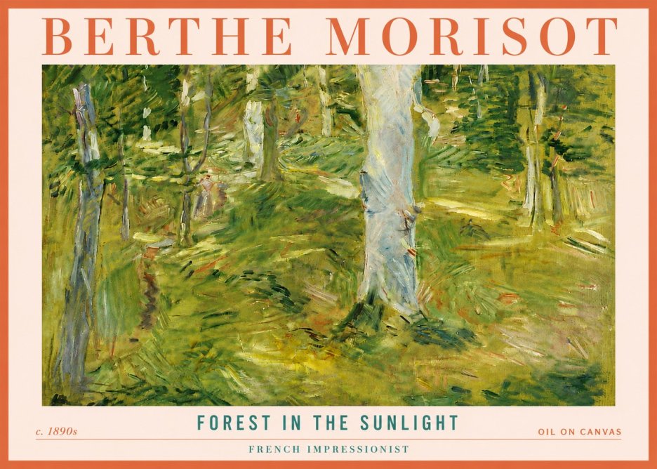 Berthe Morisot Forest in the Sunlight No4 - Affiche