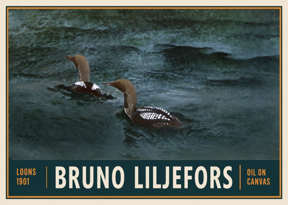 Bruno Liljefors Loons · 1901 No2 - Affiche