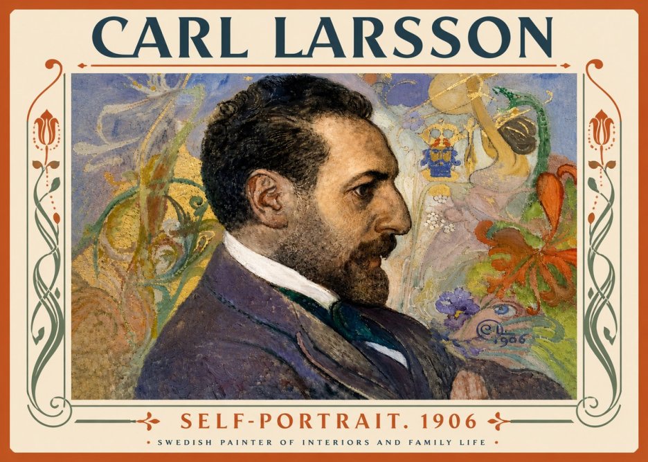 Carl Larsson Self-portrait. 1906 No5 - Affiche