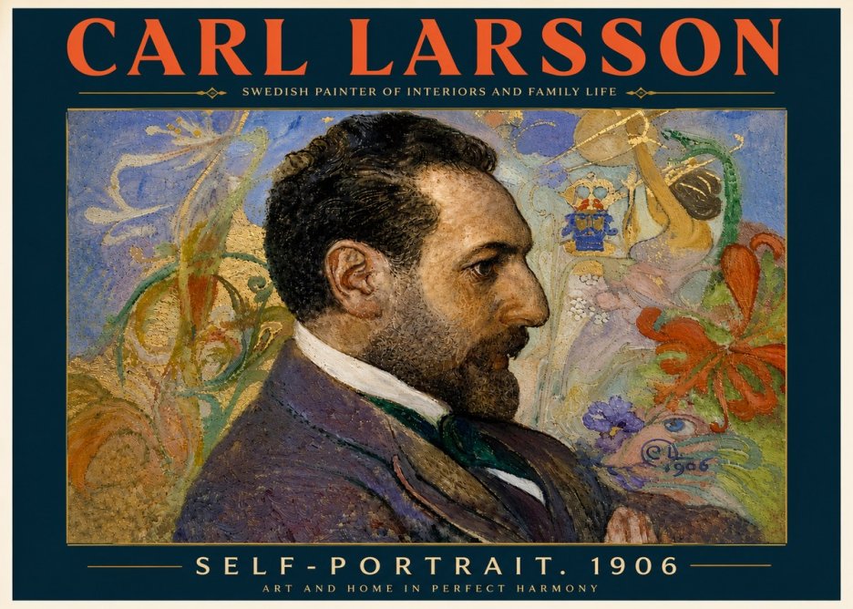 Carl Larsson Self-portrait. 1906 No6 - Affiche