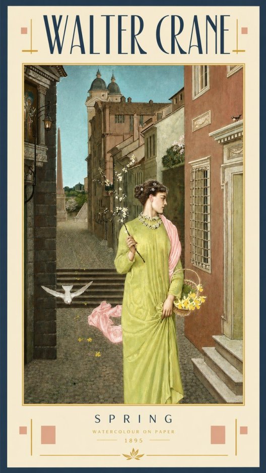 Walter Crane Spring No3 - Affiche