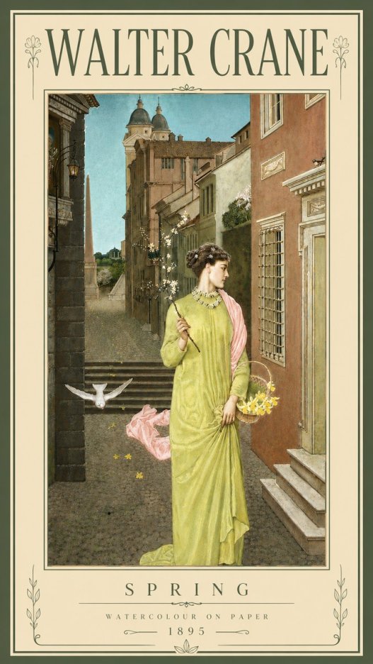 Walter Crane Spring No6 - Affiche