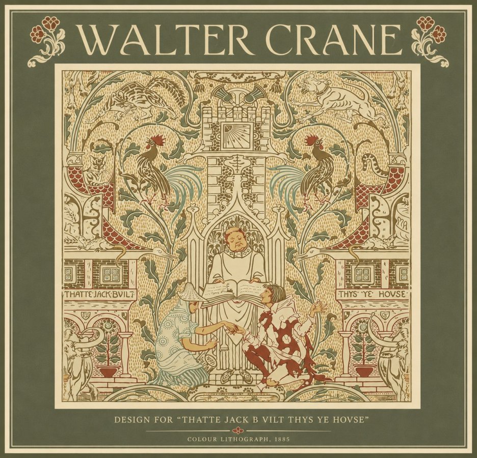 Walter Crane Design for "Thatte Jack B Vilt Thys Ye Hovse" No5 - Affiche