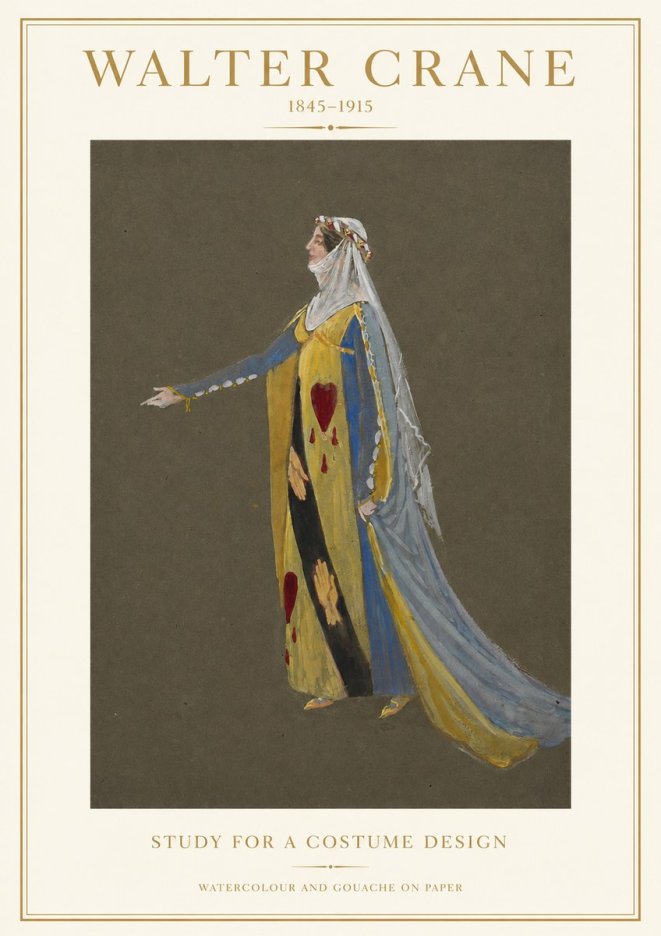 Walter Crane Study for a Costume Design No1 - Affiche