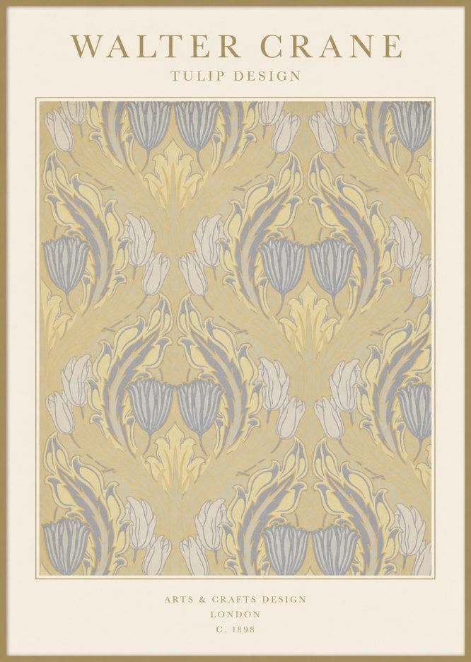 Walter Crane Tulip Design I No1 - Affiche