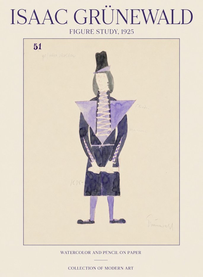 Isaac Grünewald Figure Study, 1925 No1 - Affiche