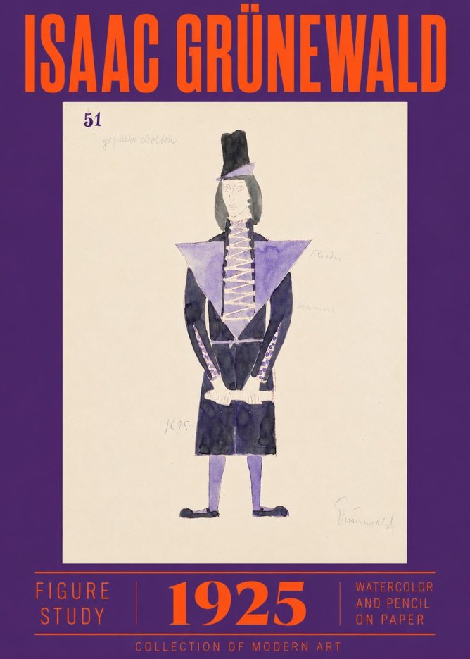 Isaac Grünewald Figure Study, 1925 No2 - Affiche