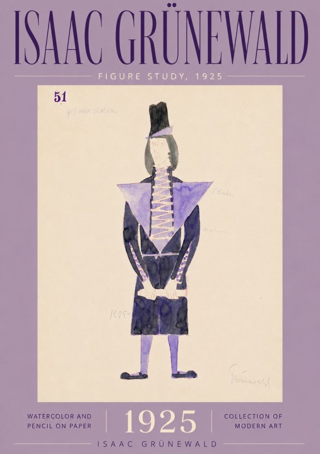 Isaac Grünewald Figure Study, 1925 No5 - Affiche