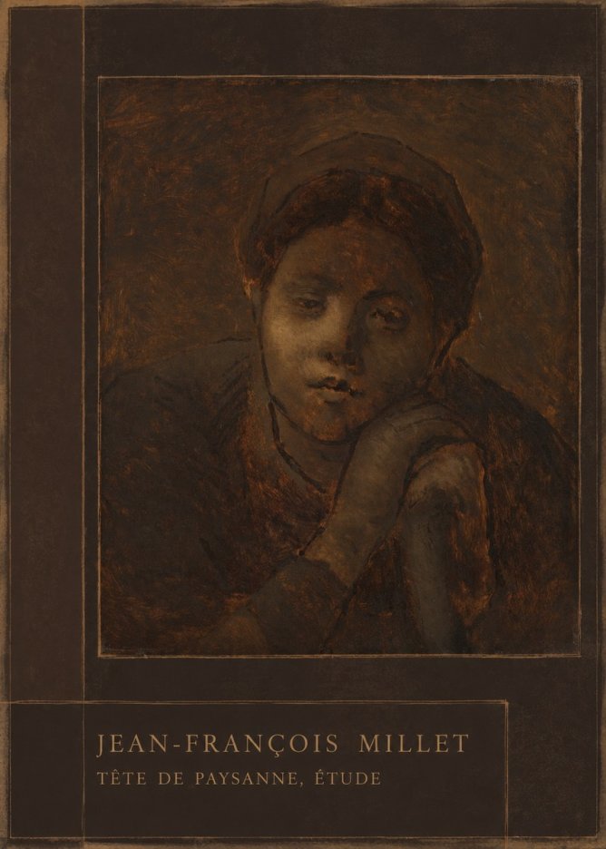 Jean-François Millet Tête De Paysanne, Étude No3 - Affiche