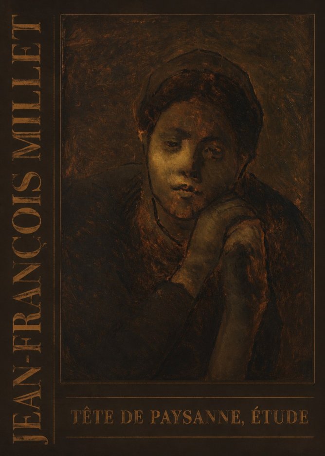 Jean-François Millet Tête De Paysanne, Étude No5 - Affiche