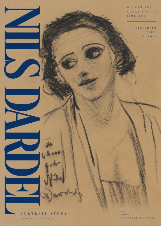 Nils Dardel Portrait Study No3 - Affiche