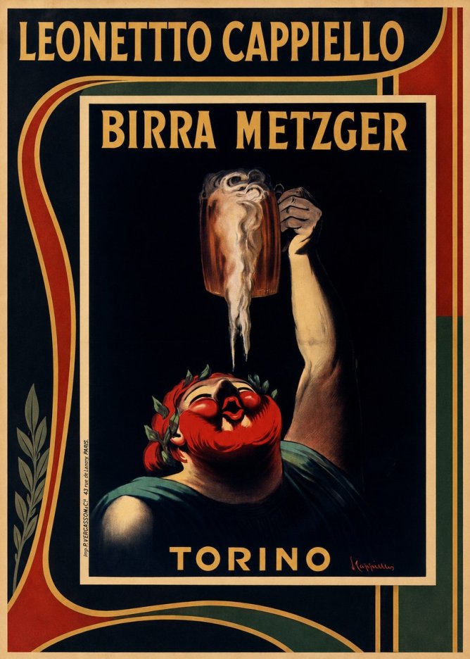 Leonetto Cappiello Birra Metzger No1 - Affiche