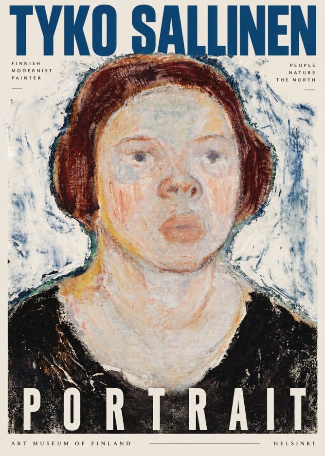 Tyko Sallinen Portrait I No3 - Affiche