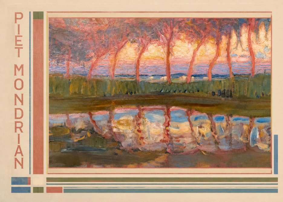 Piet Mondrian Willows No2 - Affiche