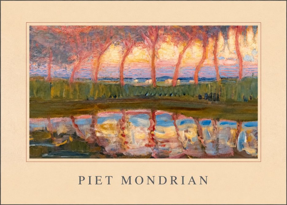 Piet Mondrian Willows No4 - Affiche