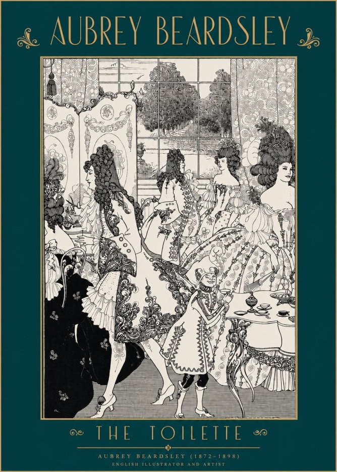 Aubrey Beardsley The Toilette No2 - Affiche