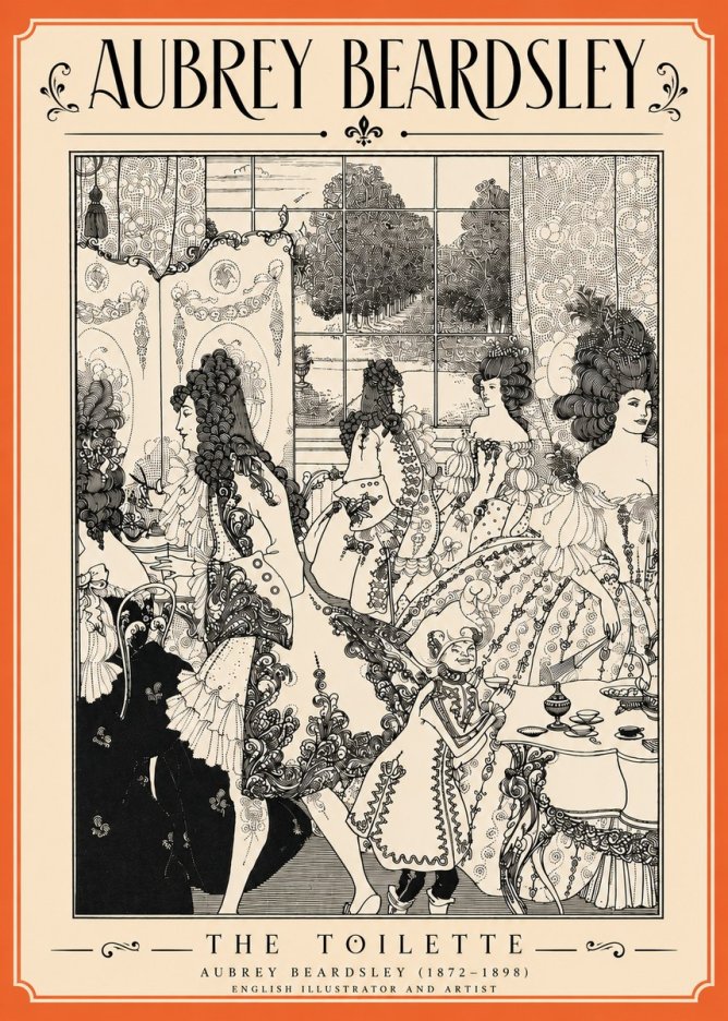 Aubrey Beardsley The Toilette No4 - Affiche