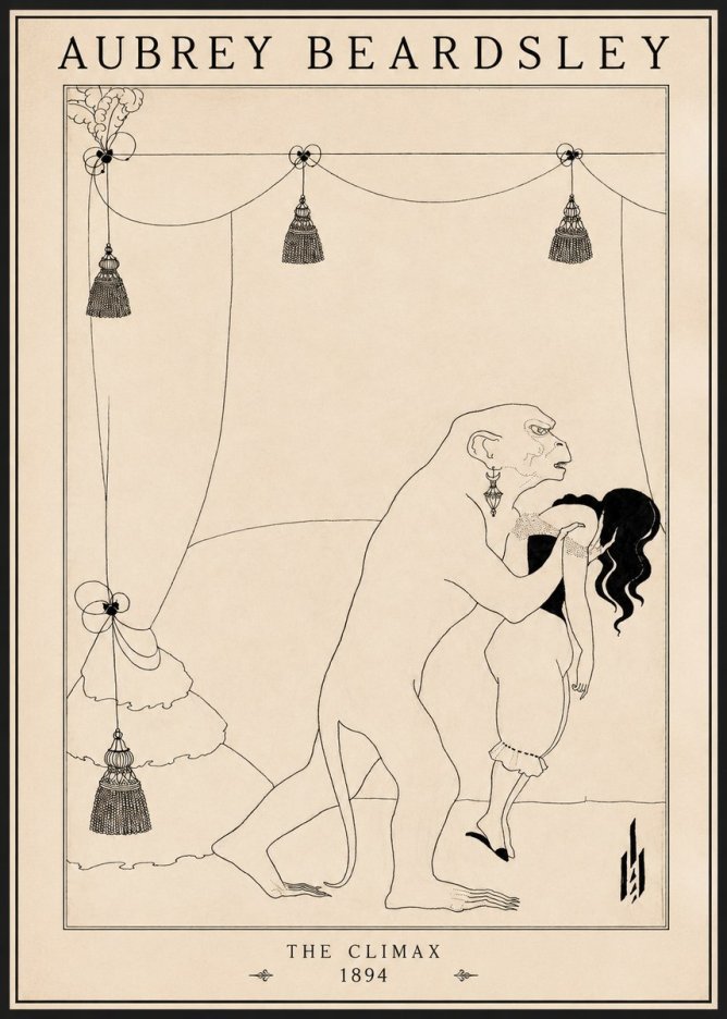 Aubrey Beardsley The Climax No1 - Affiche