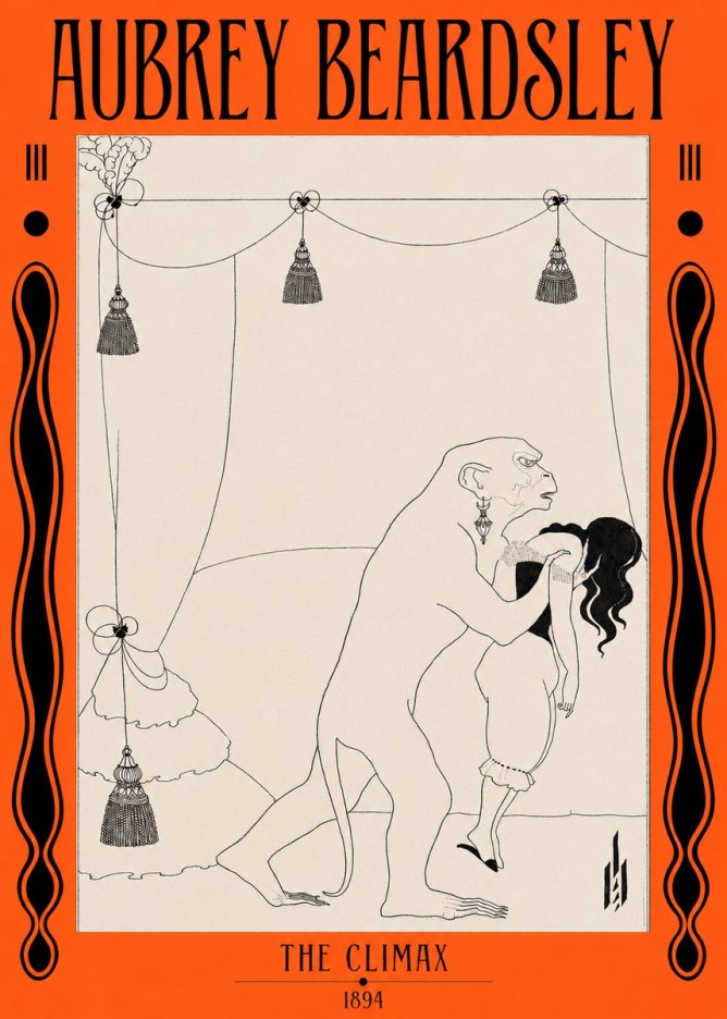 Aubrey Beardsley The Climax No2 - Affiche