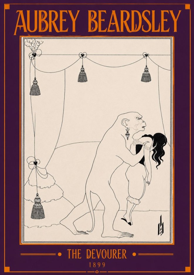 Aubrey Beardsley The Climax No4 - Affiche
