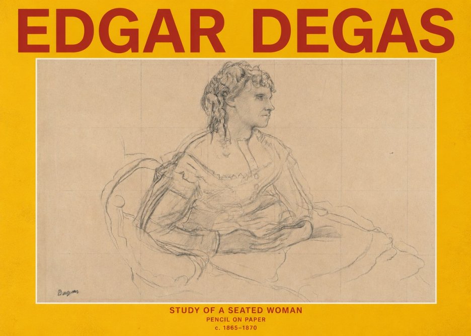 Edgar Degas Study of a Seated Woman No2 - Affiche