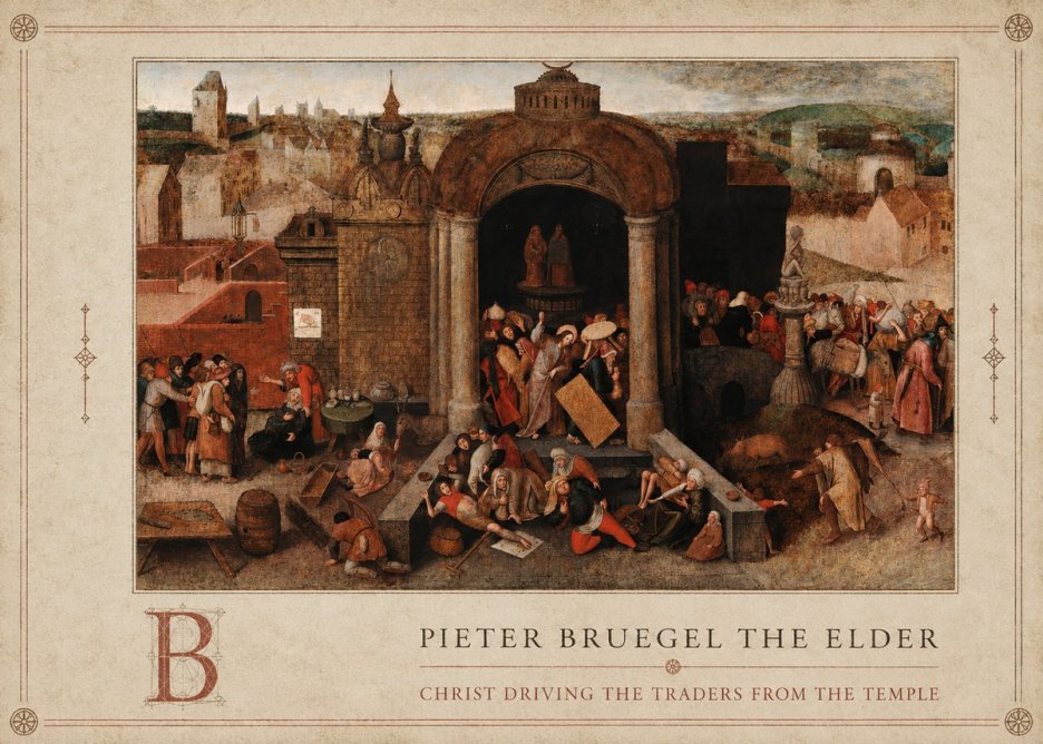 Pieter Bruegel Christ Driving the Traders from the Temple No4 - Affiche