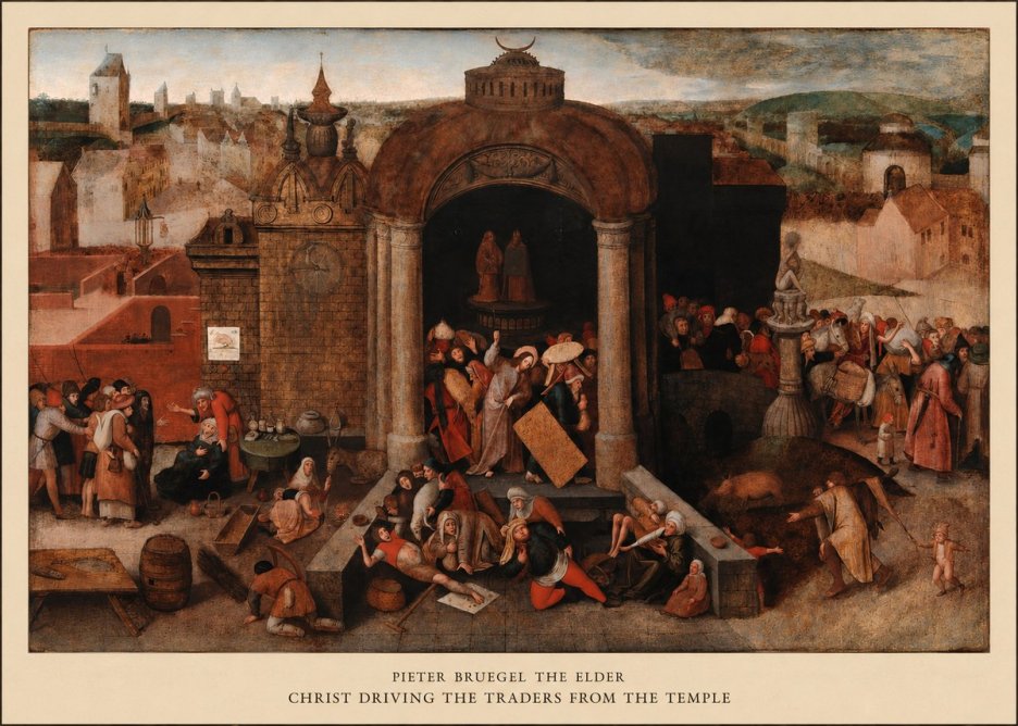 Pieter Bruegel Christ Driving the Traders from the Temple No5 - Affiche