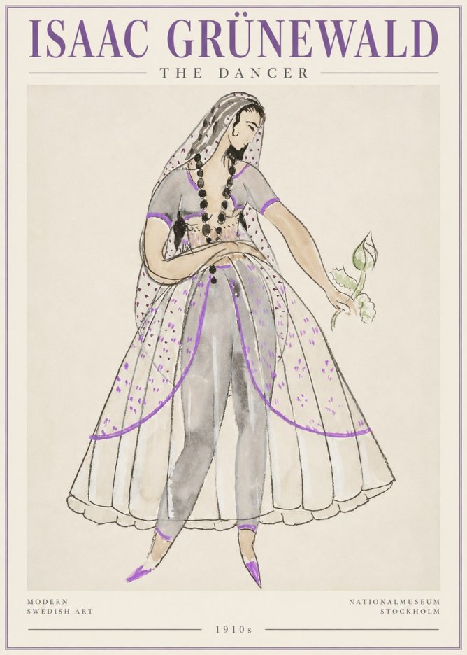 Isaac Grünewald Costume Study IV No3 - Affiche