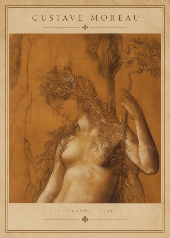 Gustave Moreau Daphne No4 - Affiche