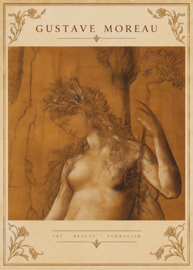 Gustave Moreau Daphne No6 - Affiche