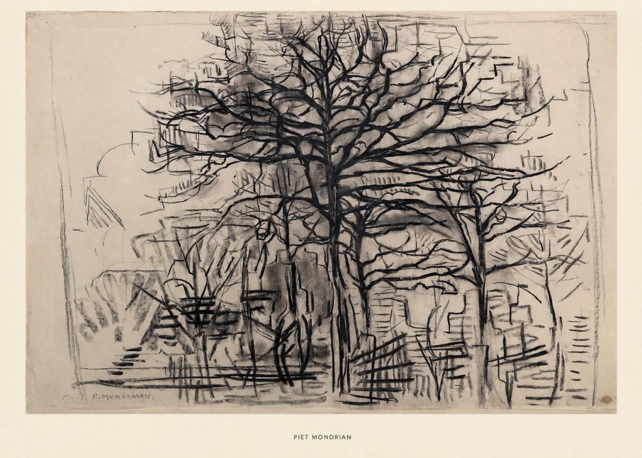 Piet Mondrian The Tree No5 - Affiche