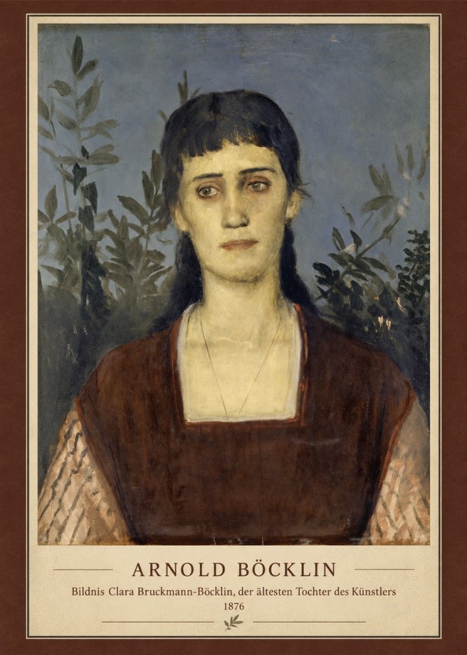 Arnold Böcklin Bildnis Clara Bruckmann-böcklin, Der Ältesten Tochter Des Künstlers No4 - Affiche