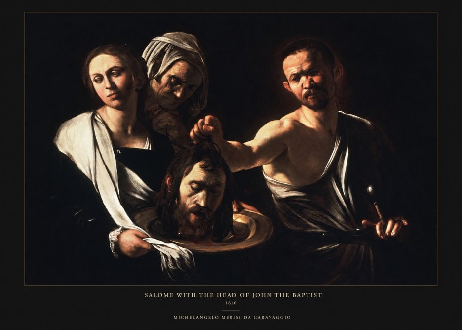 Michelangelo Merisi da Caravaggio Salome with the Head of John the Baptist No5 - Affiche