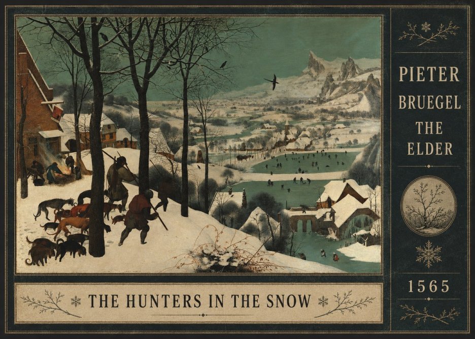Pieter Bruegel The Hunters in the Snow I No4 - Affiche