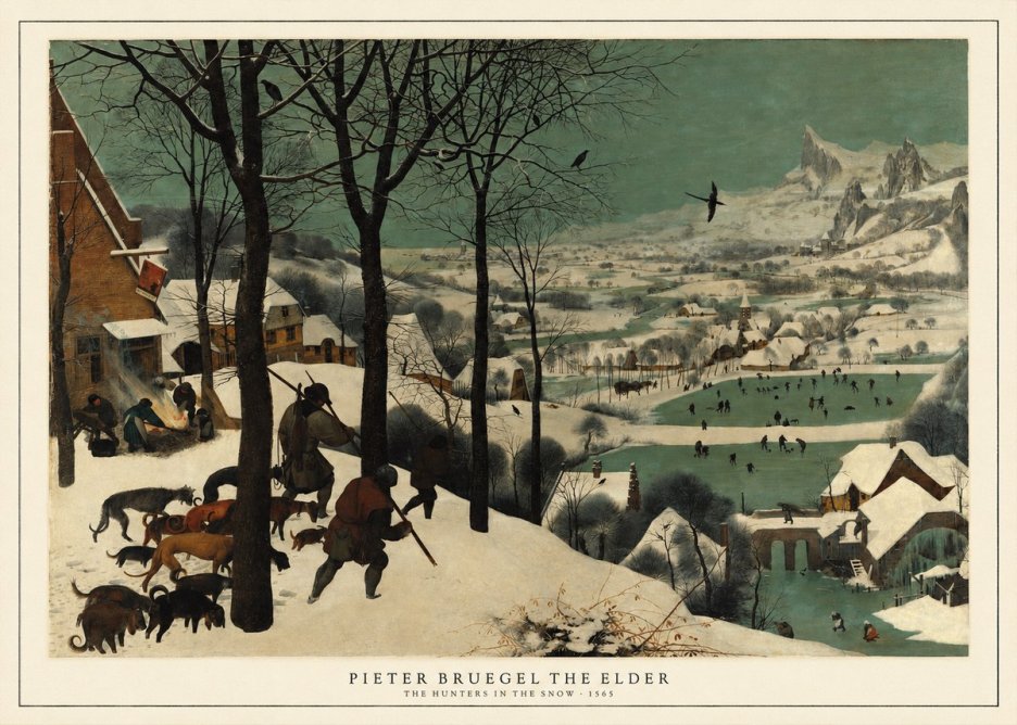Pieter Bruegel The Hunters in the Snow I No5 - Affiche