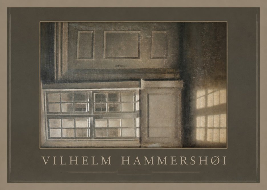 Vilhelm Hammershøi Interior with Window No1 - Affiche