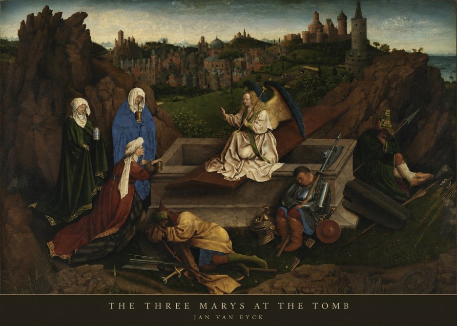 Jan van Eyck The Three Marys at the Tomb No5 - Affiche
