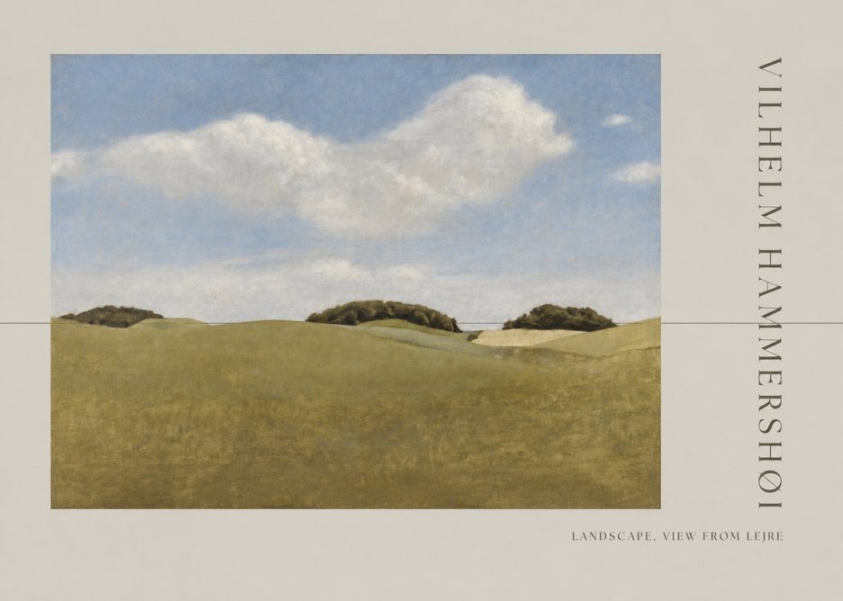 Vilhelm Hammershøi Landscape, View from Lejre No2 - Affiche